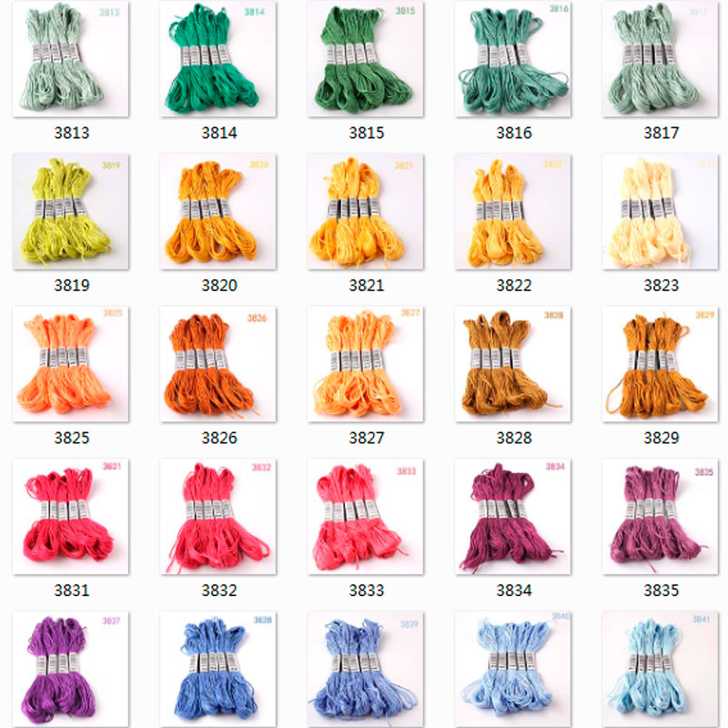 Cotton Embroidery Thread Skeins - 3727--3857---10 штук ниток для вышивки крестом