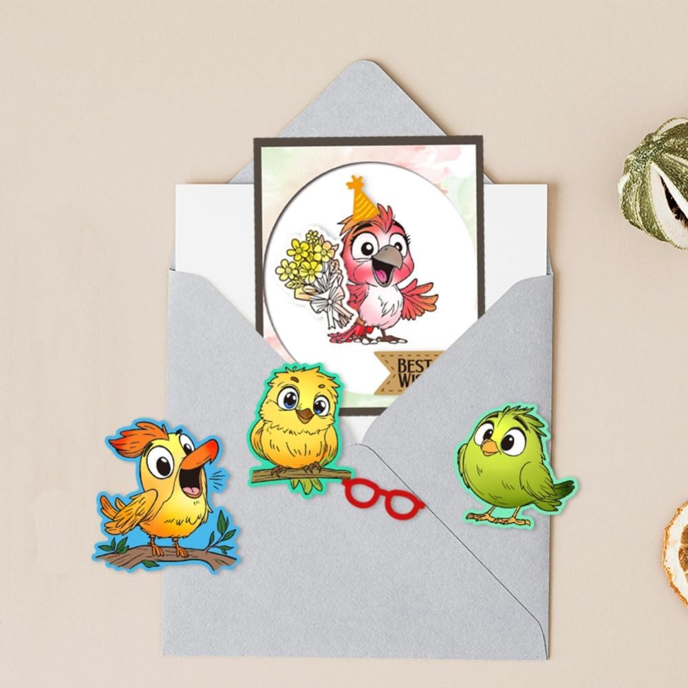 Прозрачные штампы с забавными  – обзор и цена Clear Silicone Stamps For Card Making