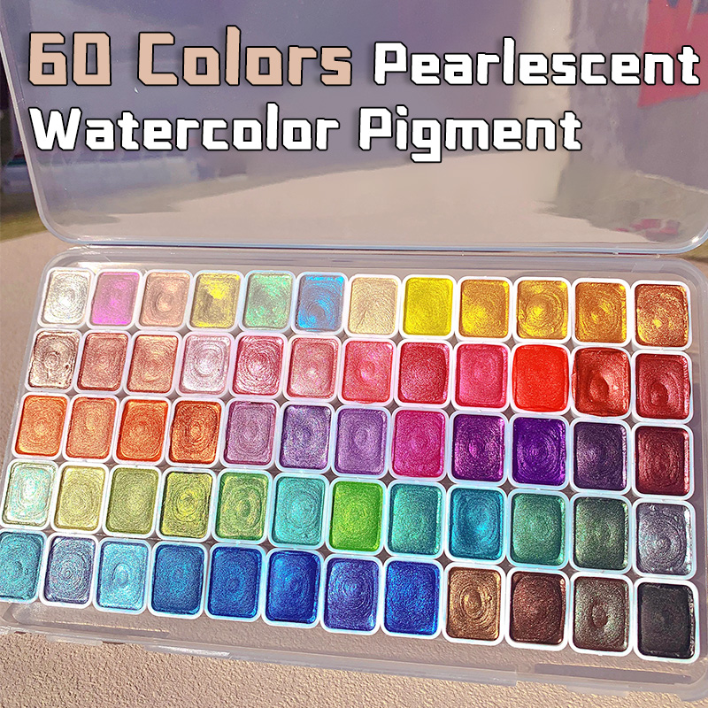 20/24/60/72 цвета жемчужный ак – обзор и цена Watercolor Paint Set Solid Pigment