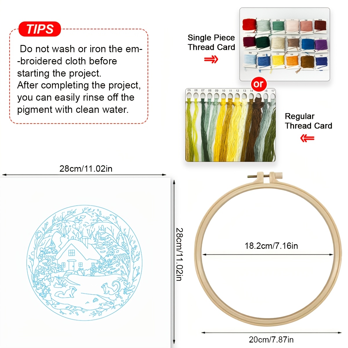 Зимний набор для вышивания сво – обзор и цена Cotton Embroidery Thread Skeins