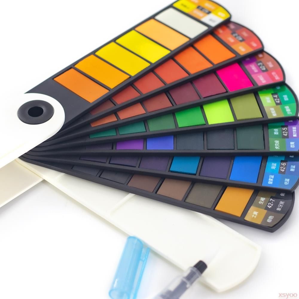 Набор акварельных красок в скл – обзор и цена Watercolor Paint Set Solid Pigment