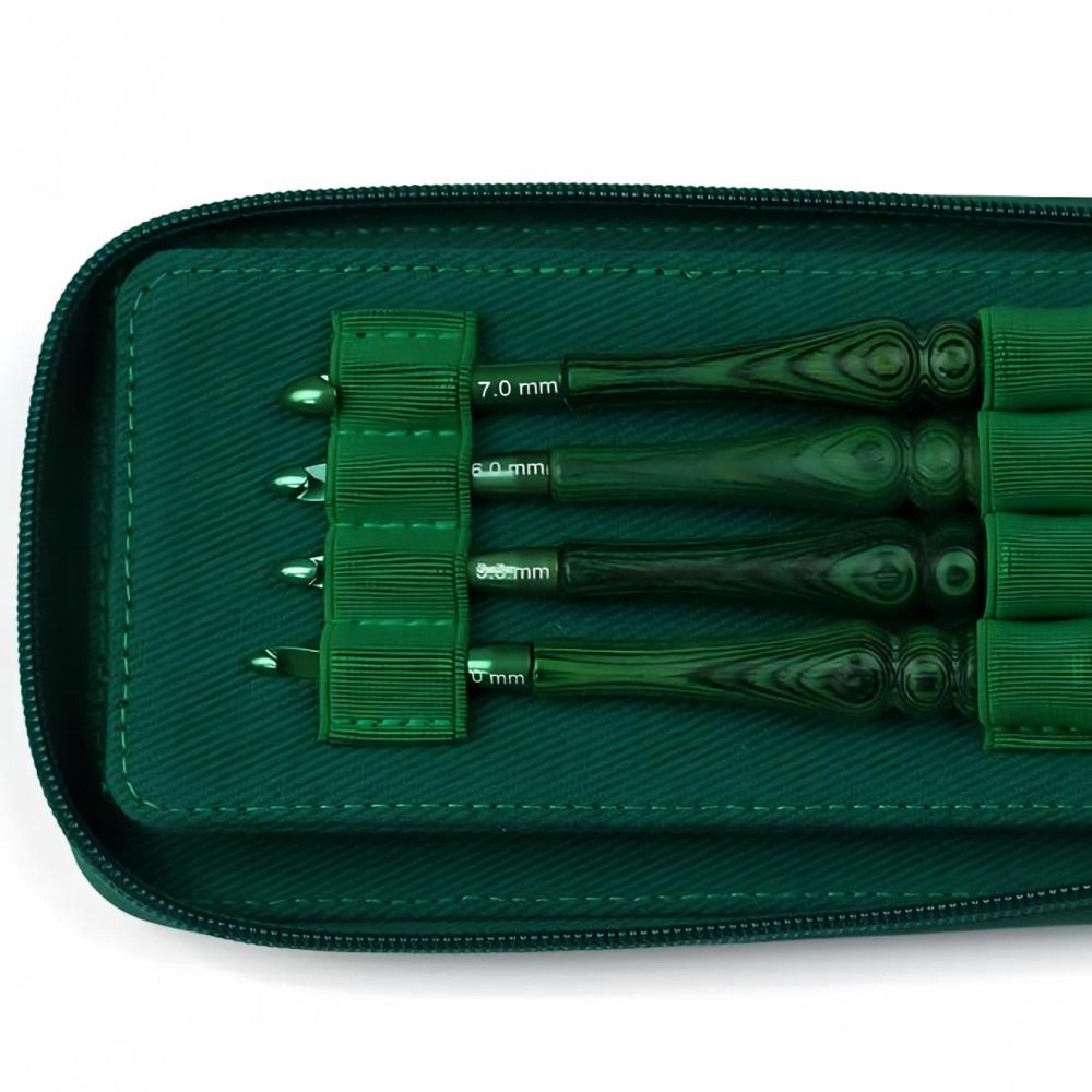 Набор крючков для вязания, зел – обзор и цена Wooden Crochet Hooks Ergonomic Handle