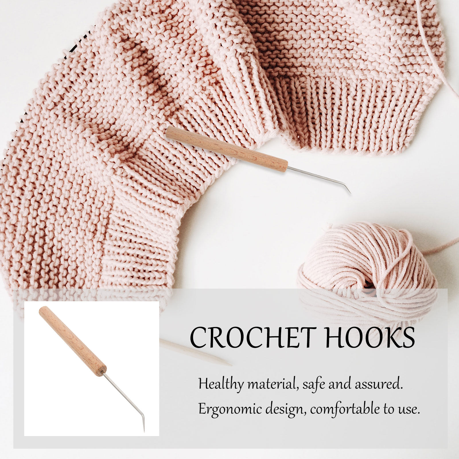 1 шт. крючок для вязания с дер – обзор и цена Wooden Crochet Hooks Ergonomic Handle