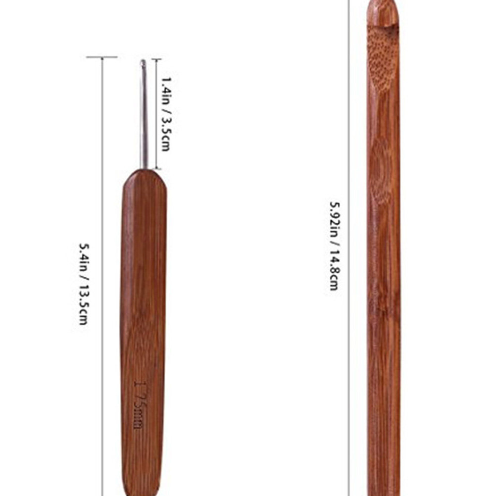 1 комплект бамбуковых крючков  – обзор и цена Wooden Crochet Hooks Ergonomic Handle