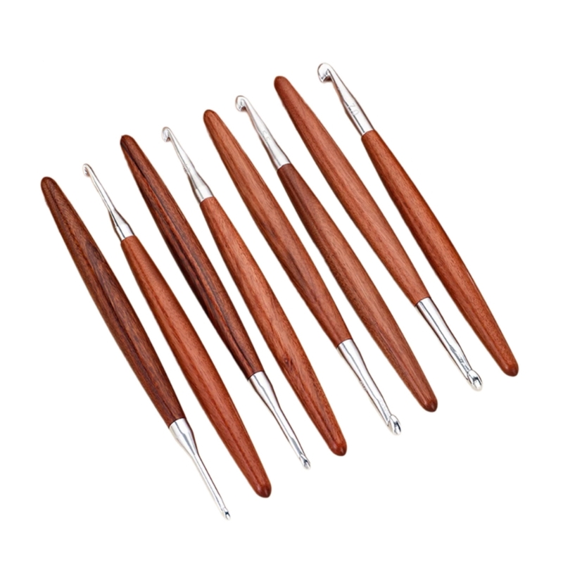 F68E 8 шт. крючок для вязания  – обзор и цена Wooden Crochet Hooks Ergonomic Handle